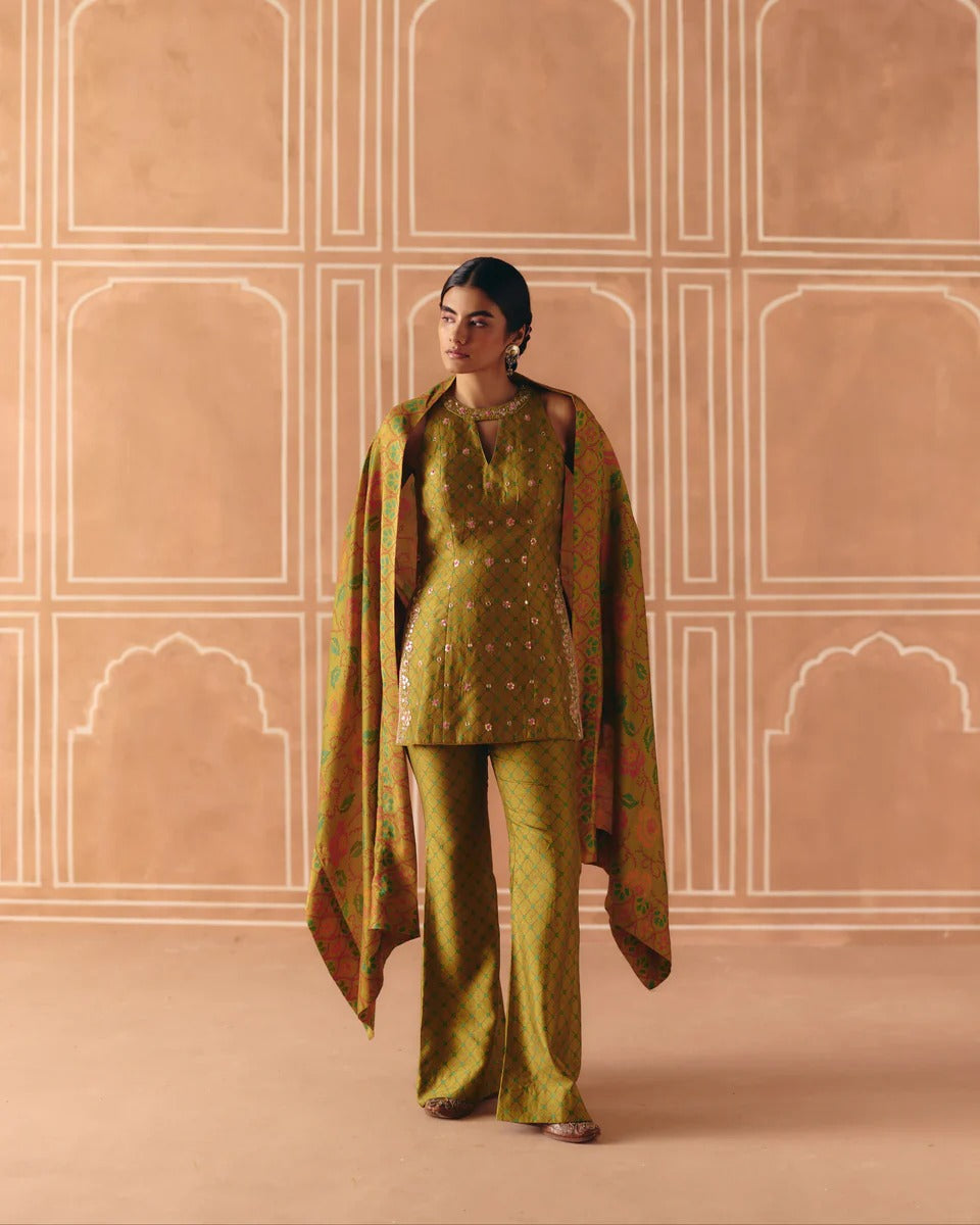 Parrot Green Tunic Set - MARKET