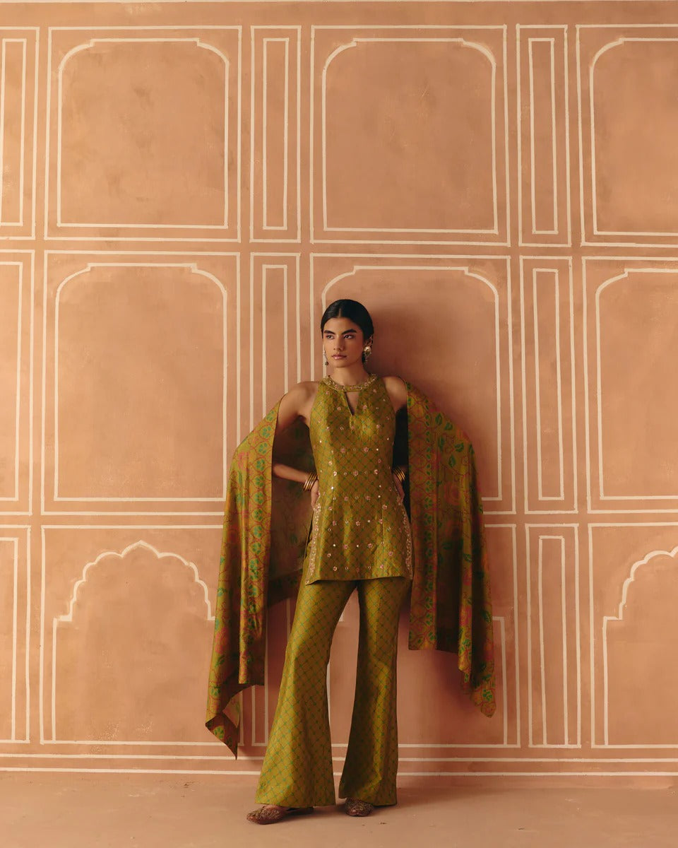 Parrot Green Tunic Set - MARKET