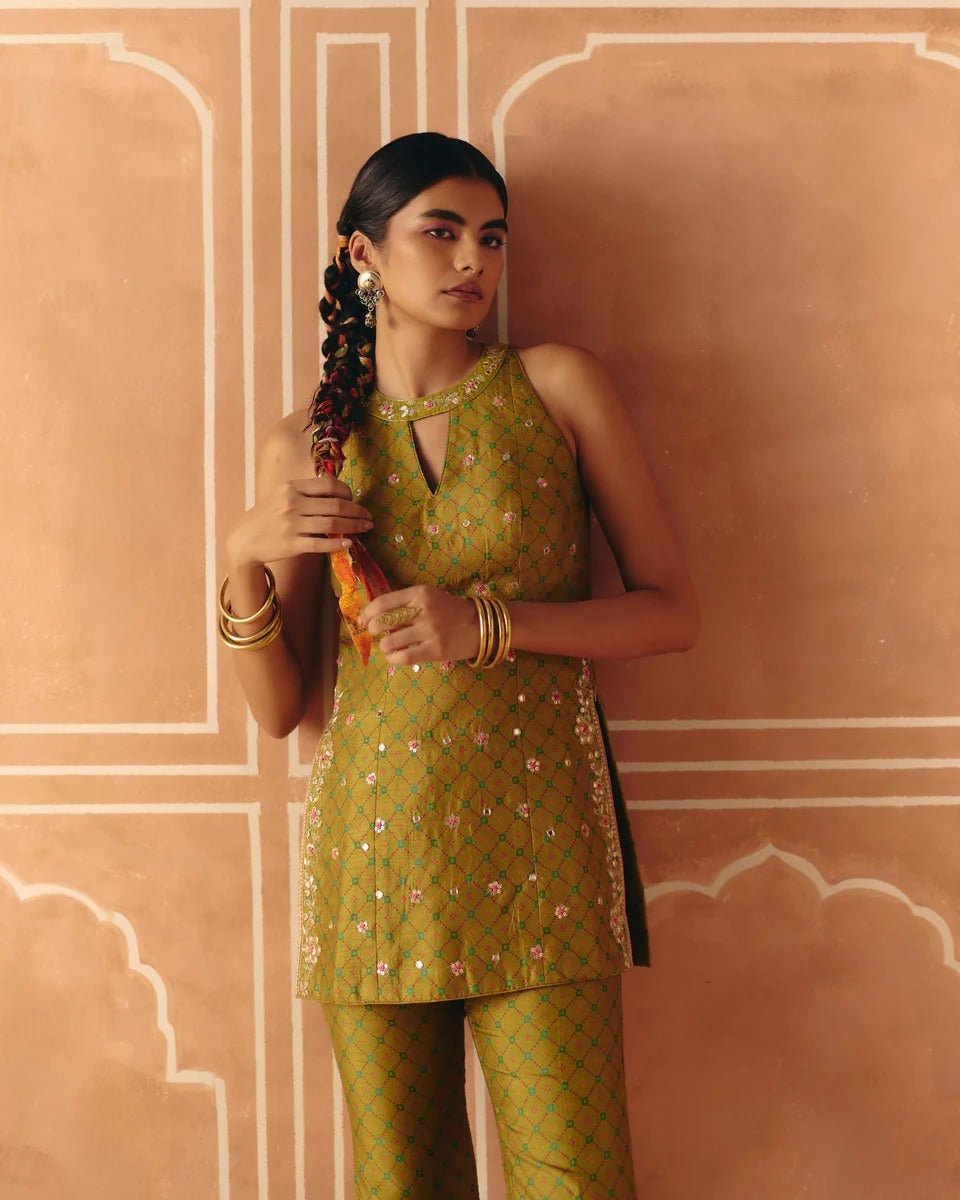 Parrot Green Tunic Set - MARKET