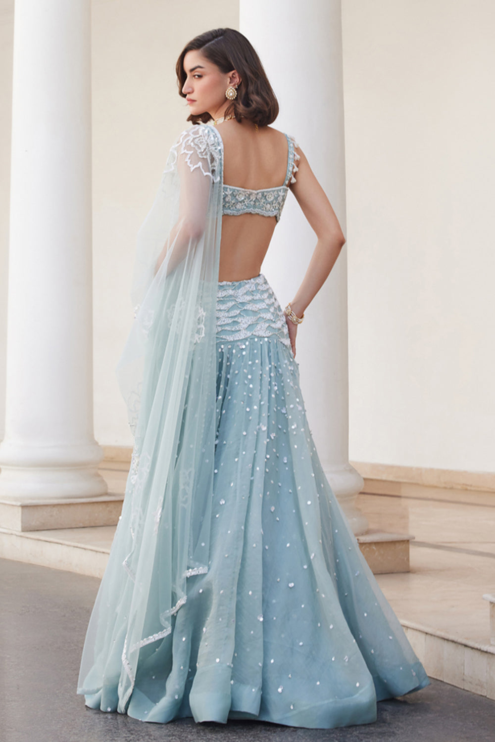 Powder Blue Bustier & Skirt Set - MARKET