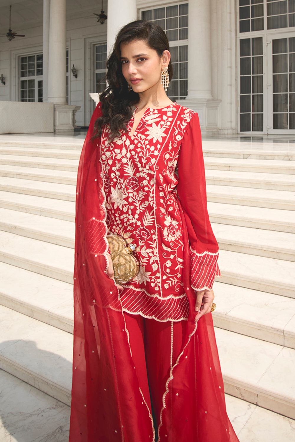 Red Kurta Set - MARKET