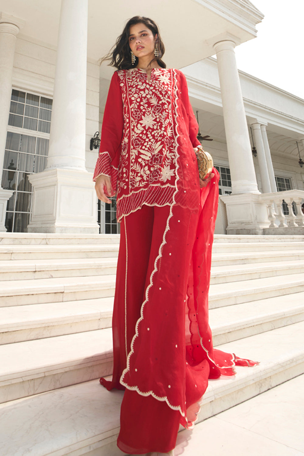 Red Kurta Set - MARKET