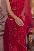 Magenta One Shoulder Kurta and Pants Set - MARKET