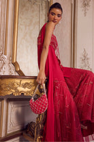 Magenta Flowy Peplum With Sharara Set - MARKET