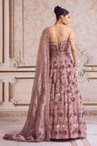Champagne Rose Lehenga With Corset Set - MARKET