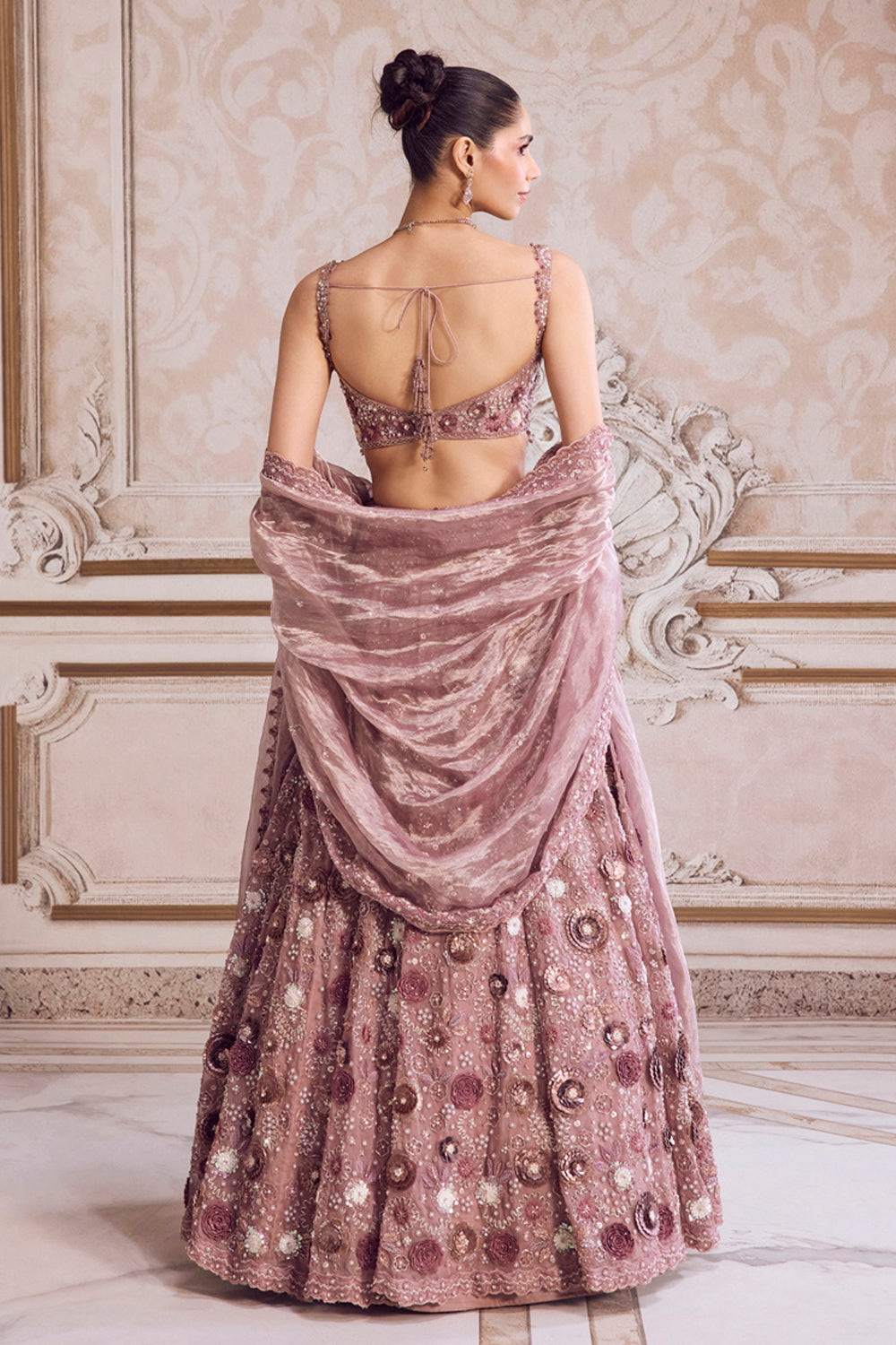 Champagne Rose Lehenga With Blouse Set - MARKET