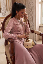 Champagne Rose Peplum With Pants Set - MARKET