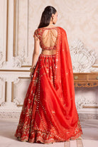 Rust Organza Lehenga Set - MARKET