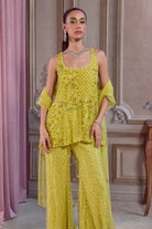 Neon Green Short Kurta and Pants Set - MARKET