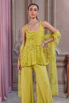 Neon Green Short Kurta and Pants Set - MARKET