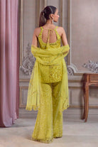 Neon Green Short Kurta and Pants Set - MARKET