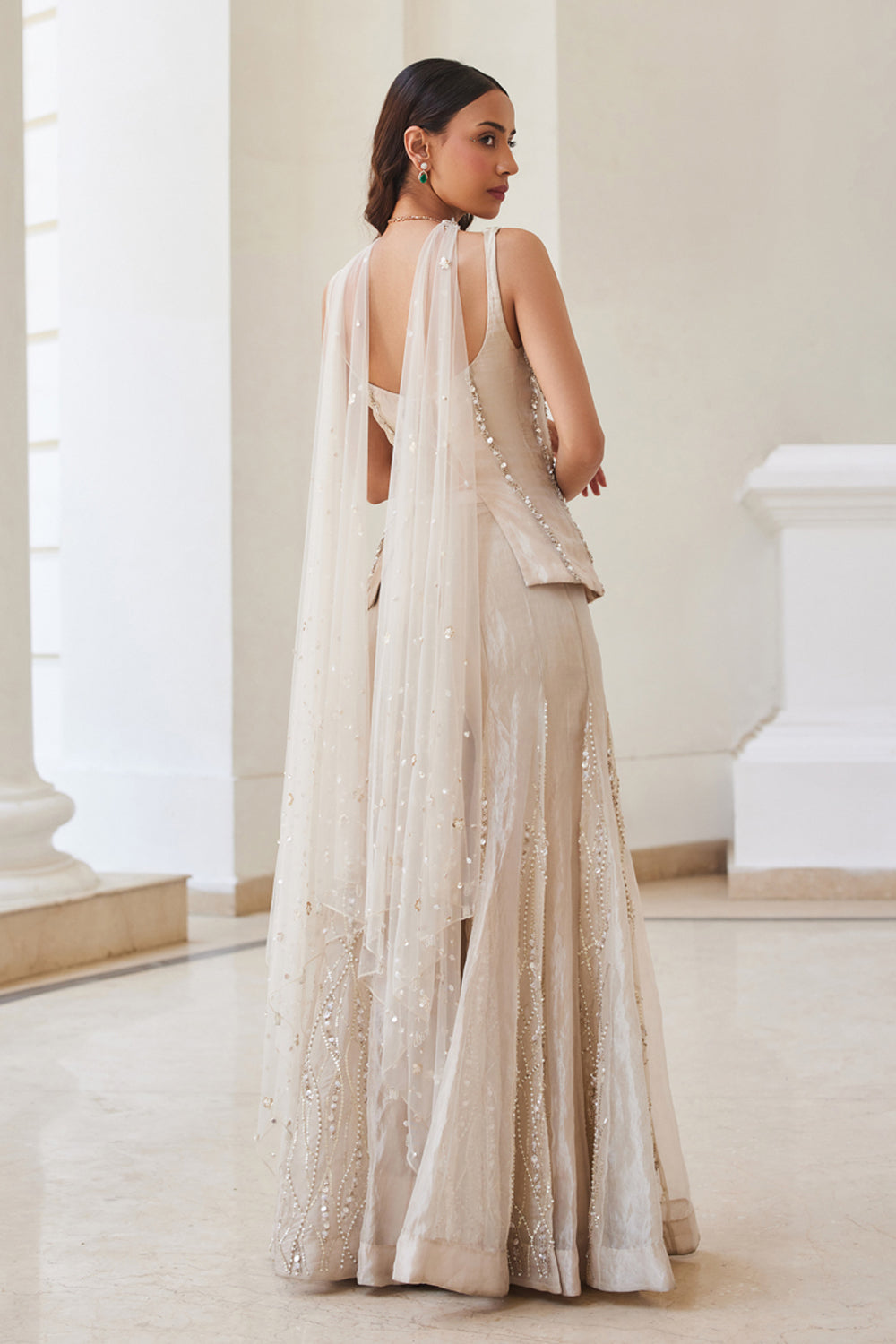 Tissure Sharara & Corset Set - MARKET