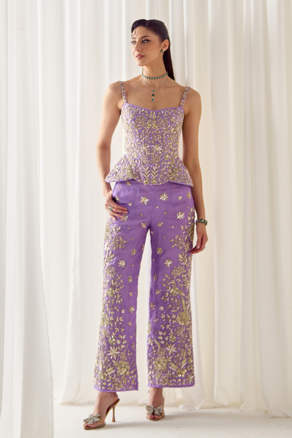 Lavender Corset and Pants Set - MARKET