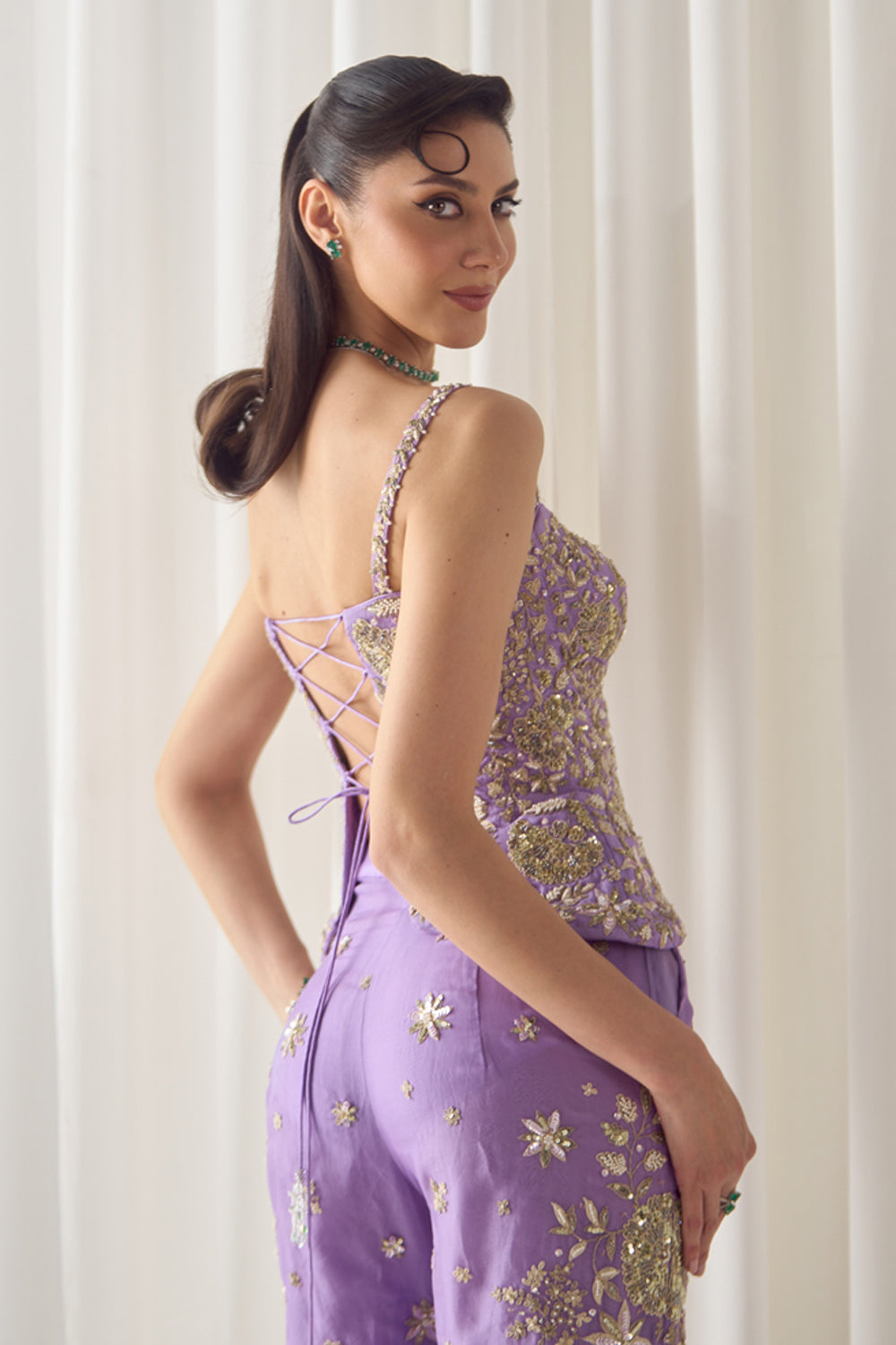 Lavender Corset and Pants Set - MARKET
