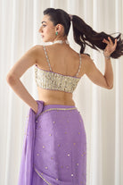 Lavender Pre-Stitched Saree With Blouse - MARKET