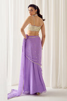 Lavender Pre-Stitched Saree With Blouse - MARKET
