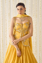 Mustard Peplum and Lehenga Set - MARKET