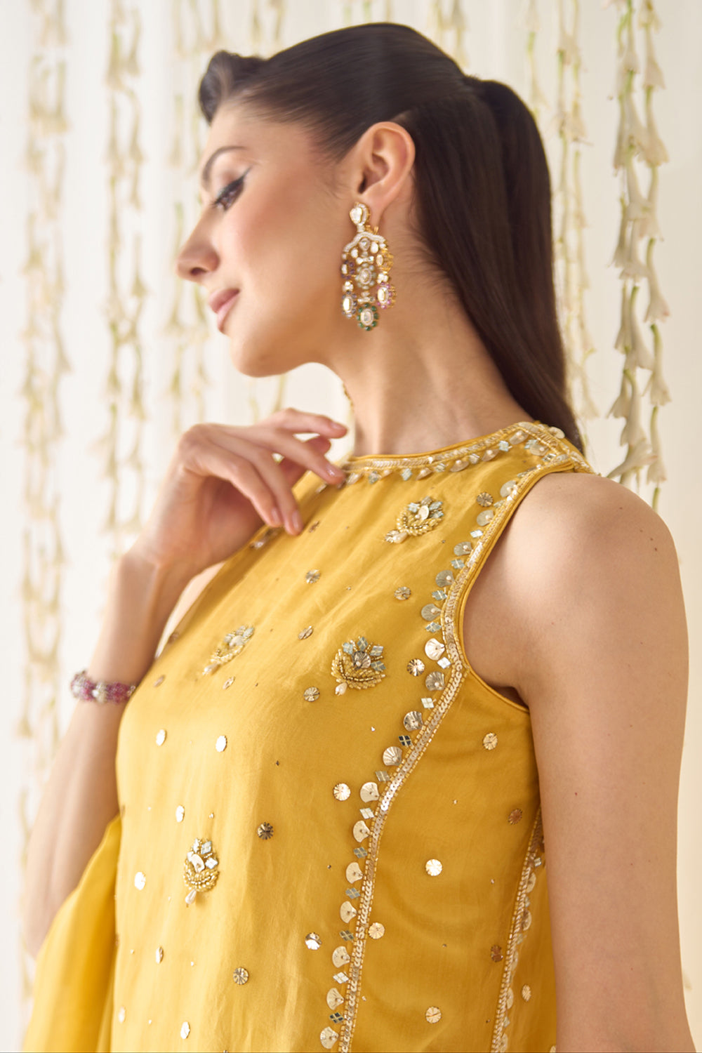 Mustard Kurta With Farsi Salwar Set - MARKET