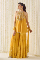 Mustard A-Line Kurta Sharara Set - MARKET