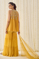 Mustard A-Line Kurta Sharara Set - MARKET