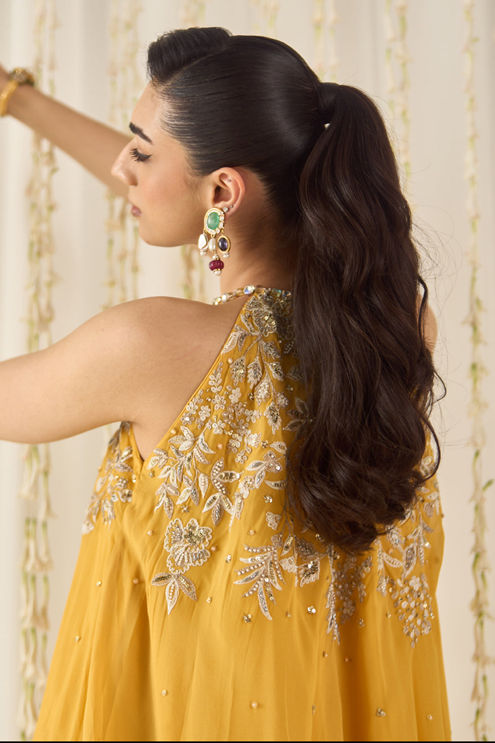 Mustard A-Line Kurta Sharara Set - MARKET