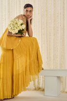 Mustard A-Line Kurta Sharara Set - MARKET