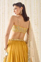 Mustard Bustier and Lehenga Set - MARKET