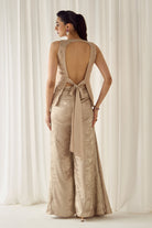 Biege Mukaish-Work Co-ord Set - MARKET