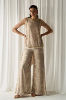 Biege Mukaish-Work Co-ord Set - MARKET