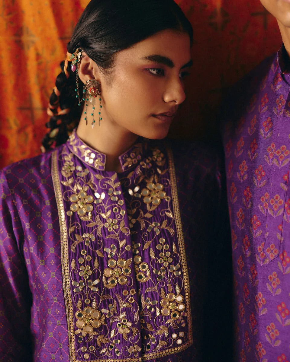 Imperial Violet Kurta Set - MARKET