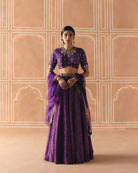 Imperial Violet Panel Lehenga - MARKET