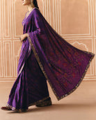 Imperial Violet Saree - MARKET