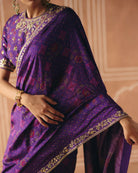 Imperial Violet Saree - MARKET