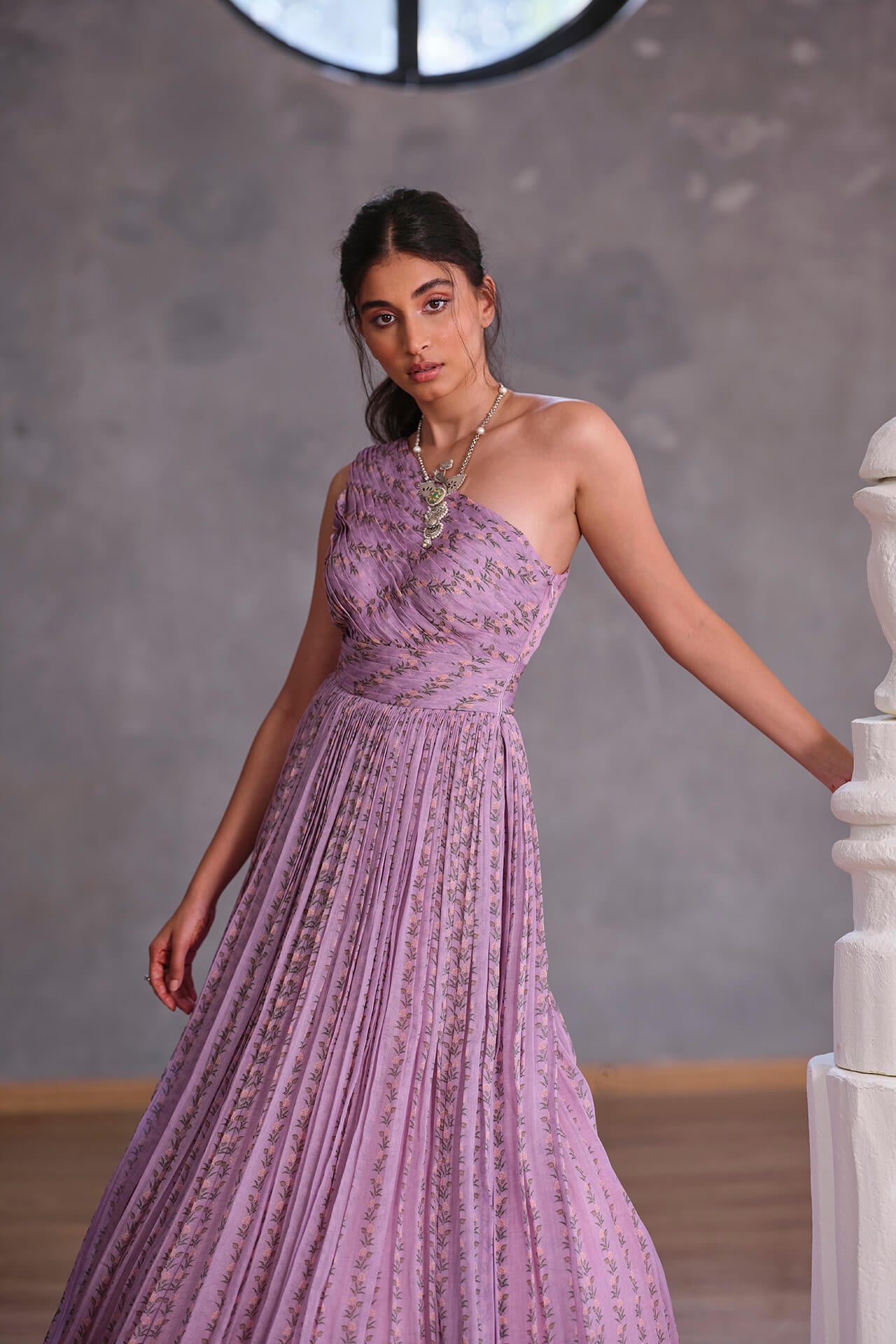 Purple dress gown best sale